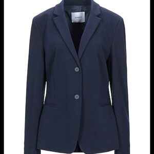 Dondup Navy Crepe Fitted Blazer | Size 10